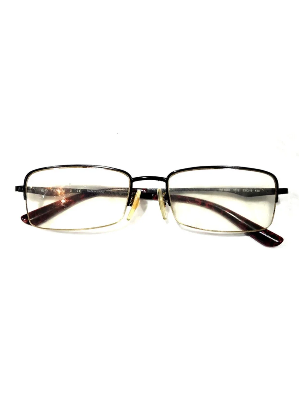 Ray Ban RB8692 1012 Black Rectangle Eyeglasses 53-18 140 READ
